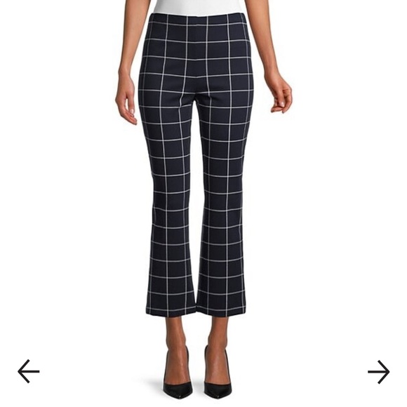 Bailey 44 Jessie Windowpane Kick Flare Trousers in Size Small - Picture 2 of 9
